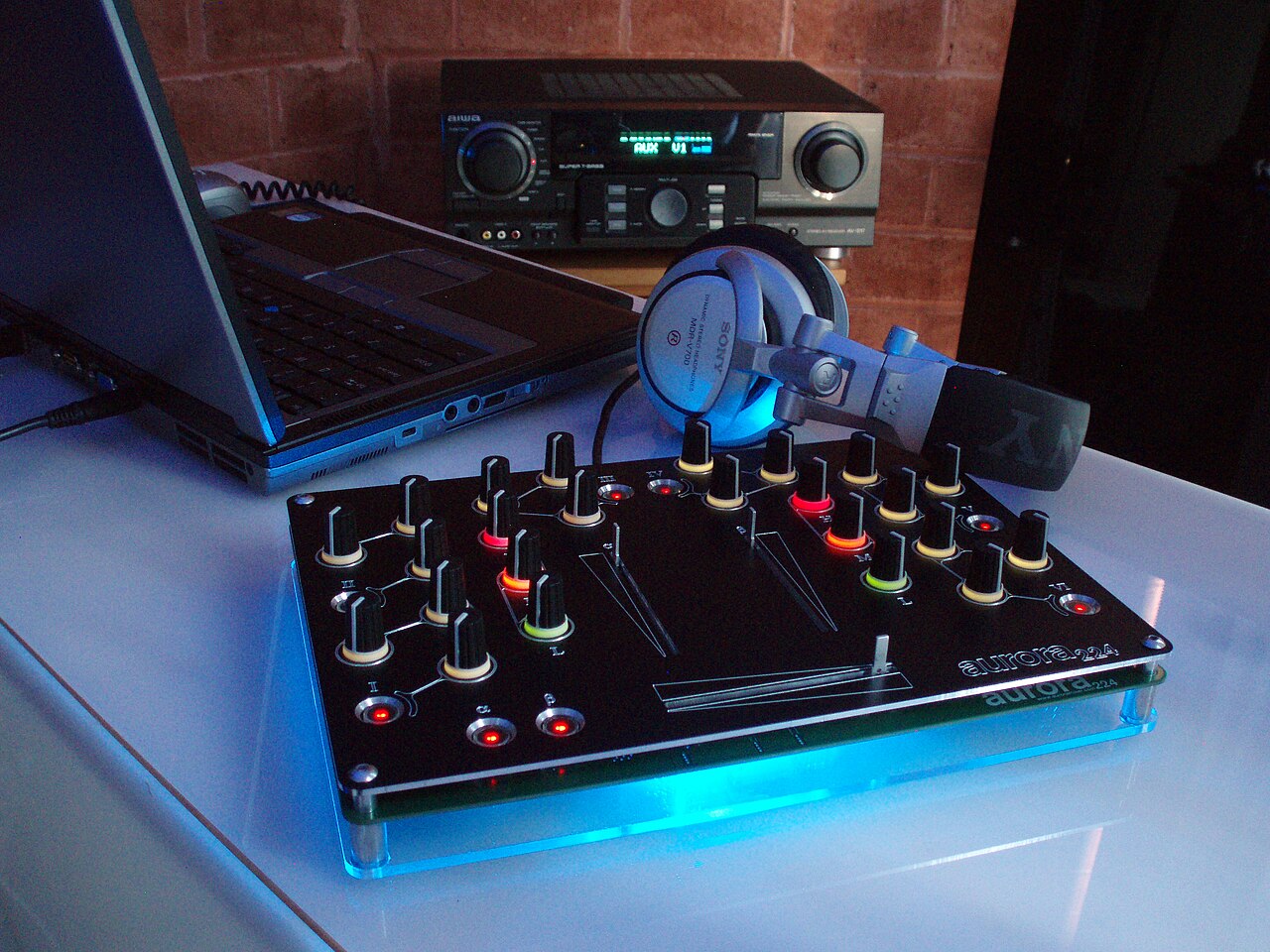 Header illustration for The ESP32-P4 DJ rig that replaces a laptop in the booth